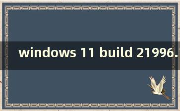 windows 11 build 21996.1 dev（windows11dev 更新）